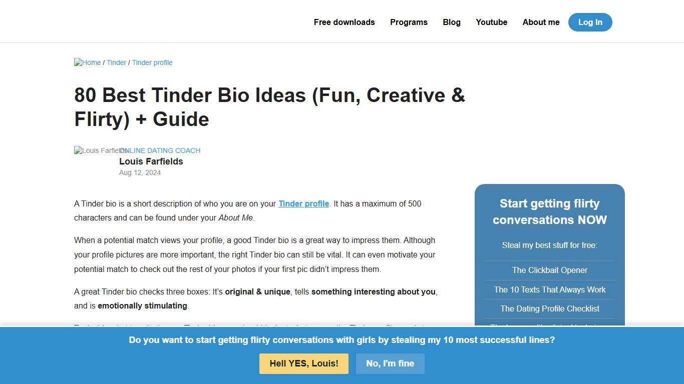 80 Best Tinder Bio Ideas (Fun, Creative & Flirty) + Guide